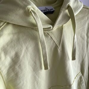 Stone Island Lime Green Hoodie Small